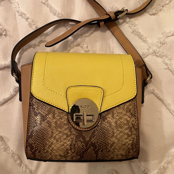 ALDO SNAKE PRINT COLOR BLOCK CROSSBODY BAG - Picture 5 of 6